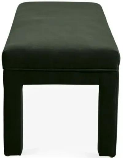 Brittany Bench - Velvet - Kim Salmela - Handcrafted - Black