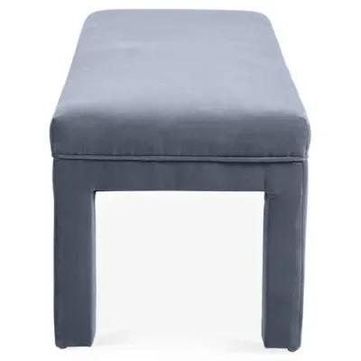 Brittany Bench - Velvet - Kim Salmela - Handcrafted - Gray