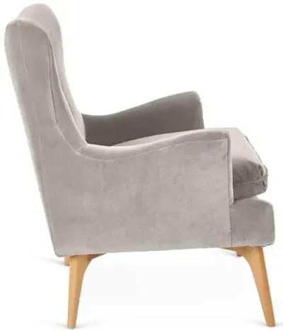 Sonja Accent Chair - Velvet - Kim Salmela - Handcrafted - Gray, Comfortable, Durable