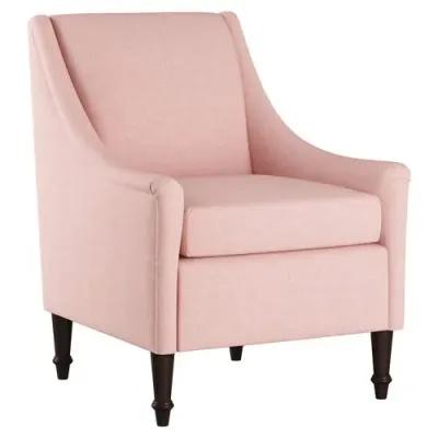 Holmes Linen Accent Chair - Pink, Comfortable, Durable