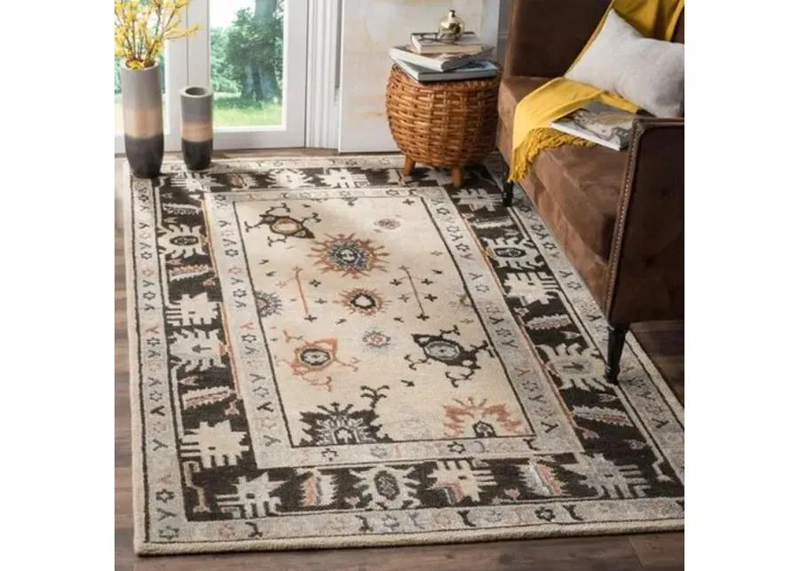 Cannons Rug - Beige/Charcoal - Beige