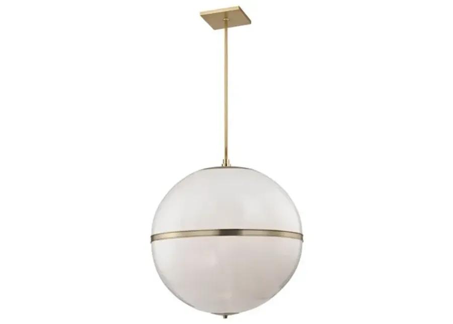 Truax 3-Light Pendant - Brass/Frosted - Crystorama - Gold