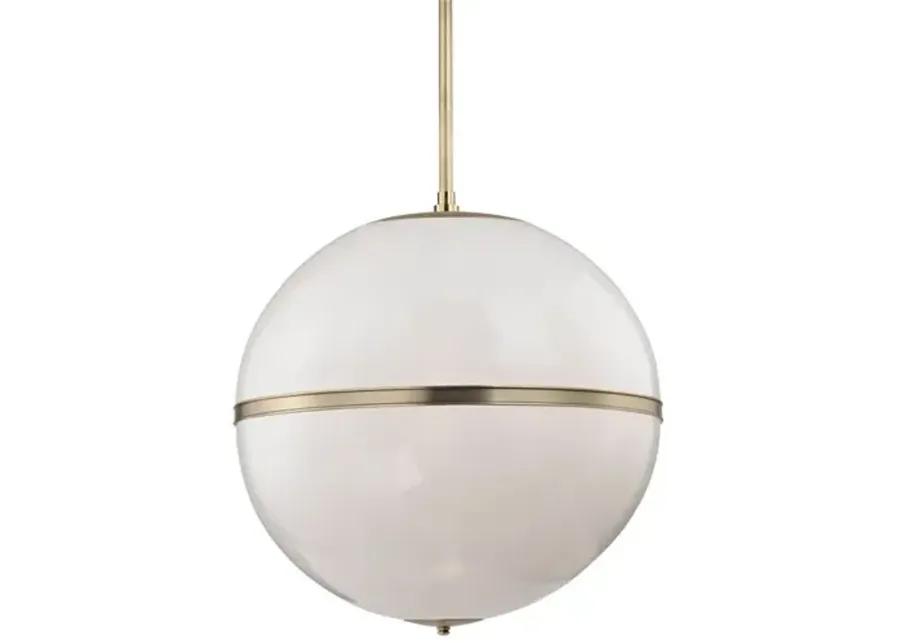 Truax 3-Light Pendant - Brass/Frosted - Crystorama - Gold