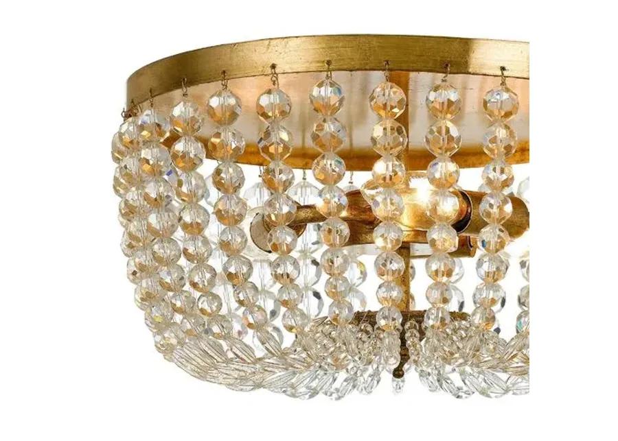 Rylee Crystal Flush Mount - Gold/Clear - Crystorama