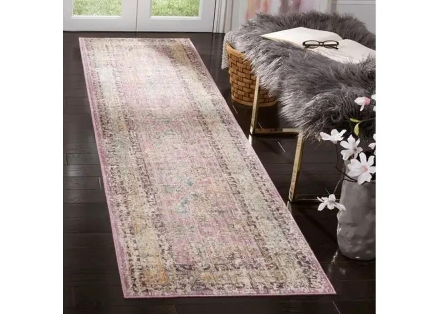 Atitlan Rug - Rose/Light Gray - Pink - Pink