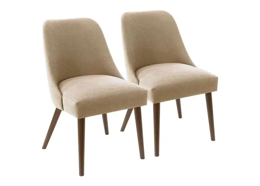 Set of 2 Barron Side Chairs - Handcrafted - Beige