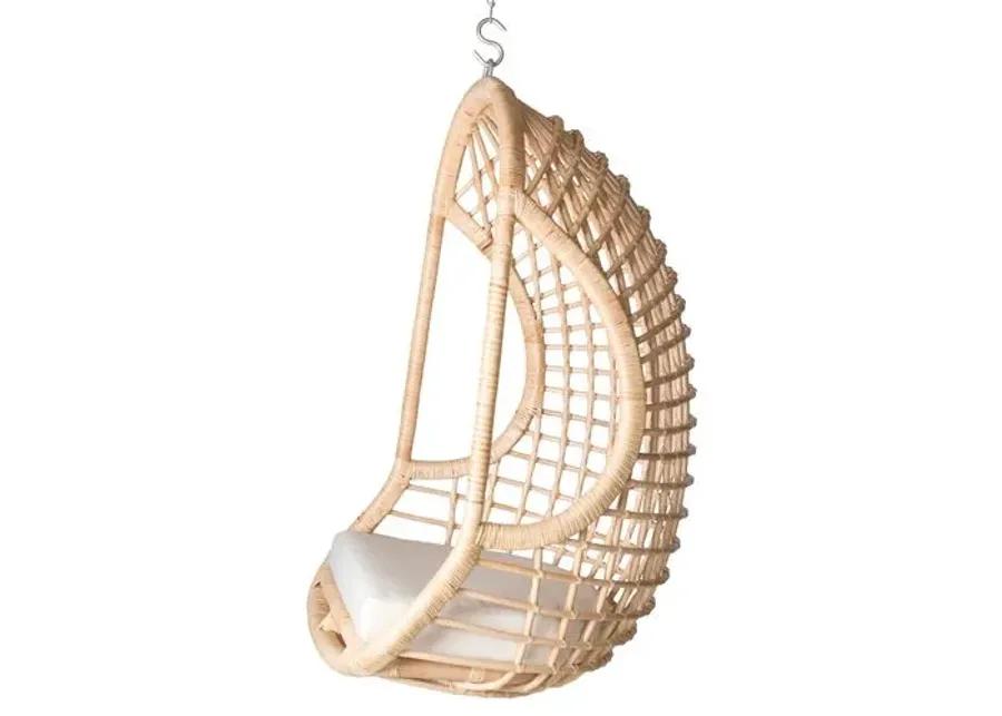 Troy Hanging Chair - Natural - White