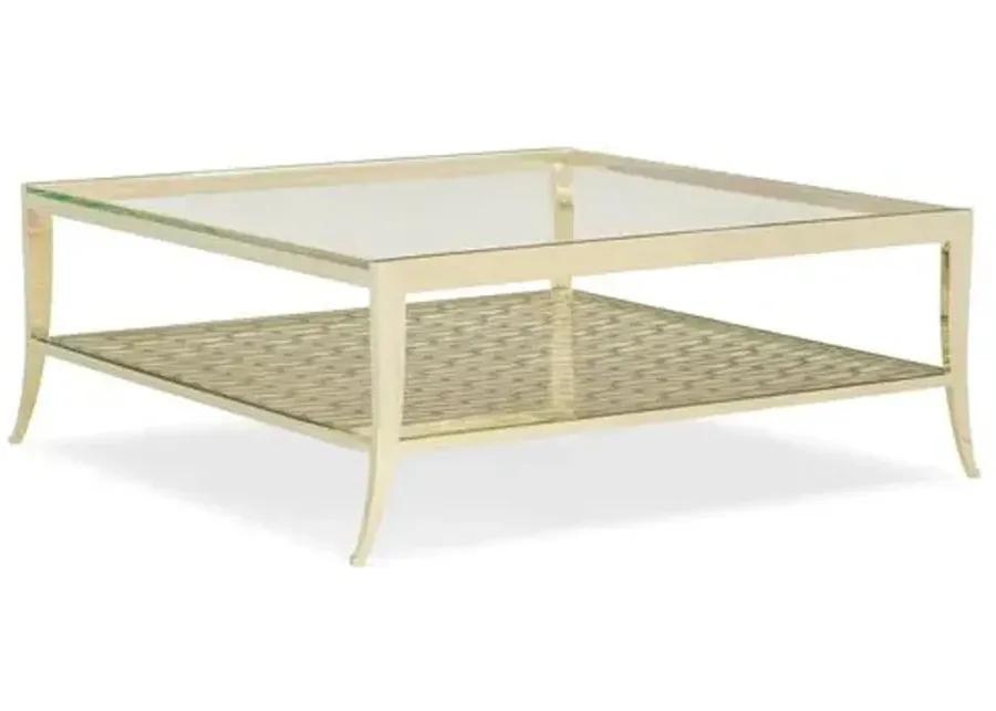 Pattern Recognition Coffee Table - Gold/Clear