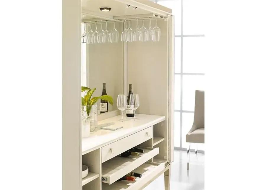 Palms Up Bar Cabinet - Ivory