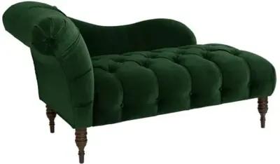 Frances Velvet Tufted Chaise - Handcrafted - Green - Comfortable, Sturdy, Stylish