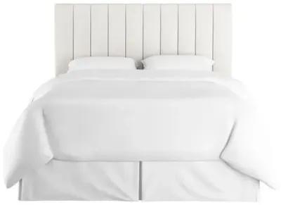 Delmar Linen Channeled Headboard - Handcrafted - White