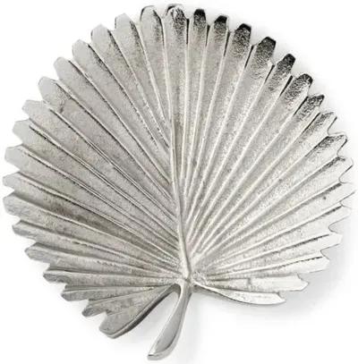 Set of 4 Fan Leaf Coasters - Silver