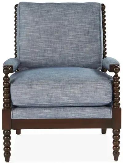 Bankwood Spindle Chair - Chambray Crypton - Miles Talbott - Blue