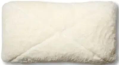 Rae 12x23 Lumbar Pillow - Ivory Shearling/Saddle