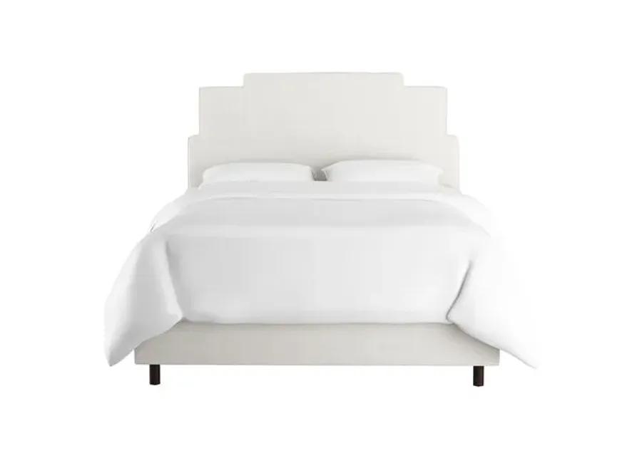 Paxton Linen Bed - White