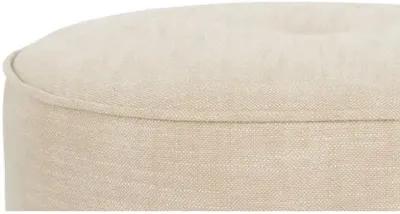 Dot Fringe Ottoman - Kim Salmela - Handcrafted - Ivory