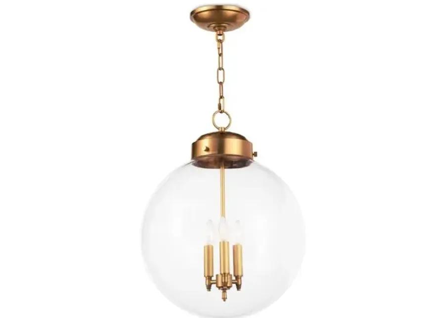 Southern Living Globe Pendant - Natural Brass - Regina Andrew - Gold