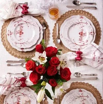 Country Estate Frolic Dinner Napkin - White/Red - Juliska