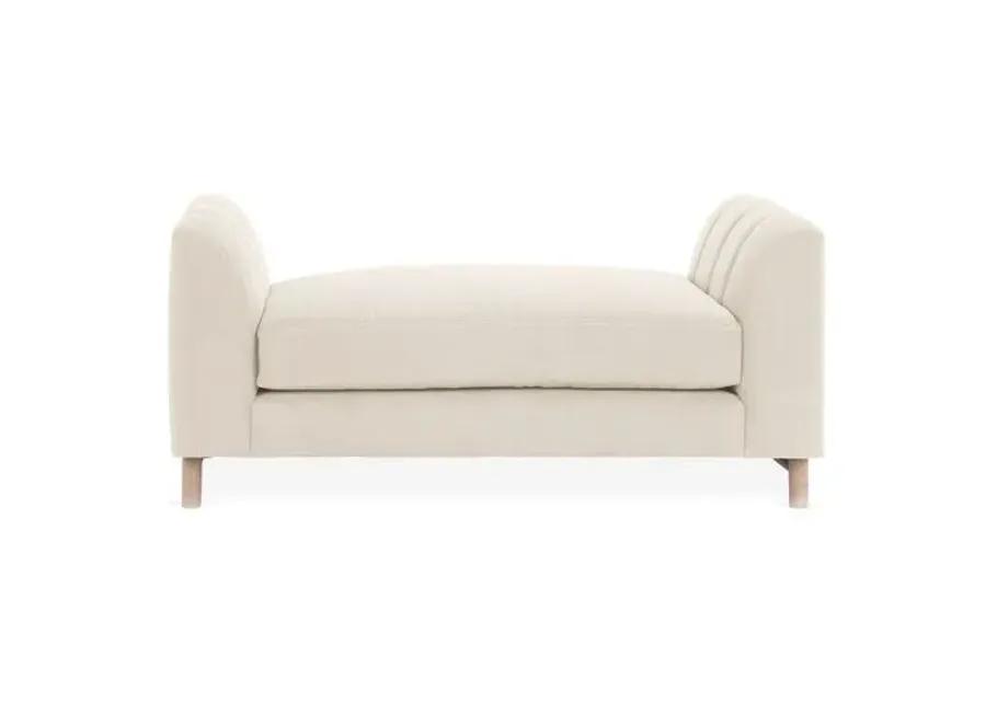 Alden Linen Bench - Ivory