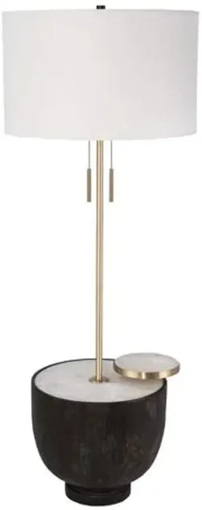 Dale Floor Lamp - Ebony/Alabaster - Regina Andrew