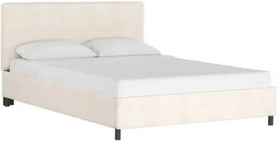 Novak Linen Platform Bed - Handcrafted - Beige - Mattress Required