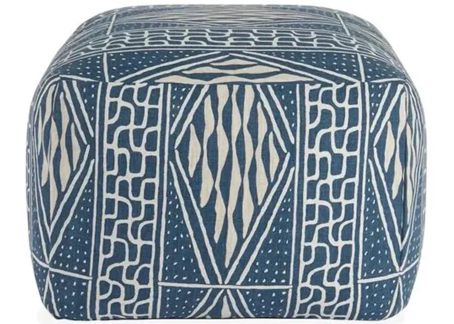 Ero Pouf - Indigo/Natural - Miles Talbott - Blue