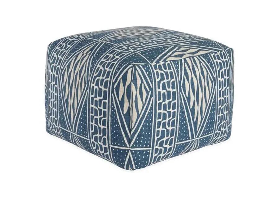 Ero Pouf - Indigo/Natural - Miles Talbott - Blue