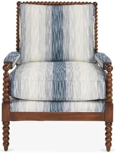 Bankwood Accent Chair - Indigo Stripe - Miles Talbott - Blue, Comfortable, Durable