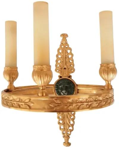 1950s Maison Bagues Empire Sconces - Set of 2 - Something Vintage - Gold