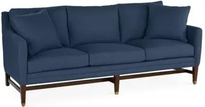 Arden Sofa - Indigo Linen - Handcrafted