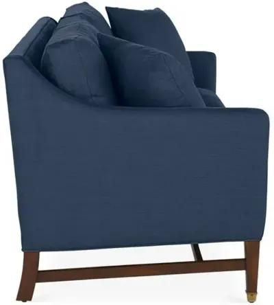 Arden Sofa - Indigo Linen - Handcrafted