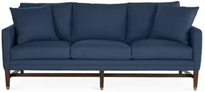 Arden Sofa - Indigo Linen - Handcrafted