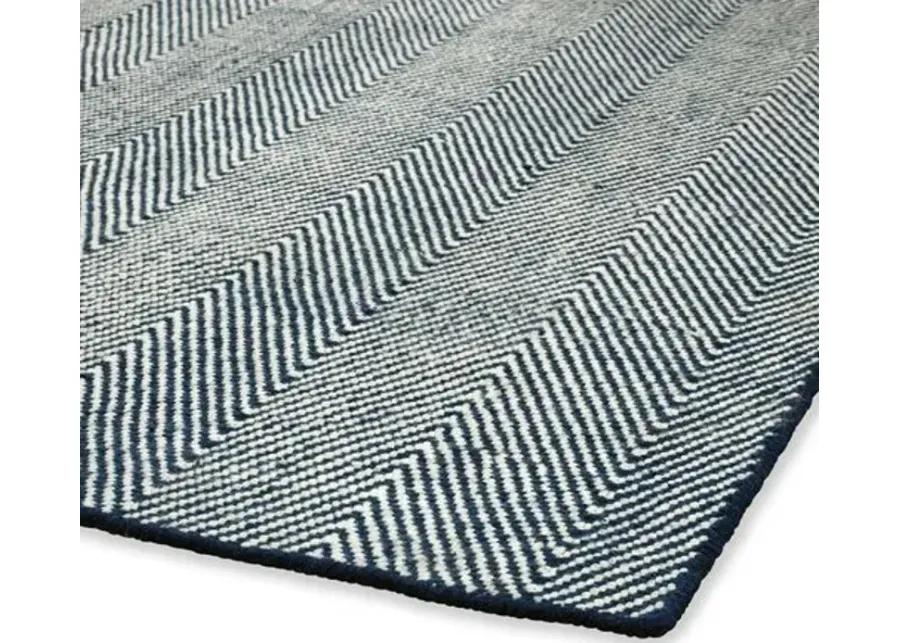 Onika Outdoor Handwoven Rug - Navy - Blue - Blue