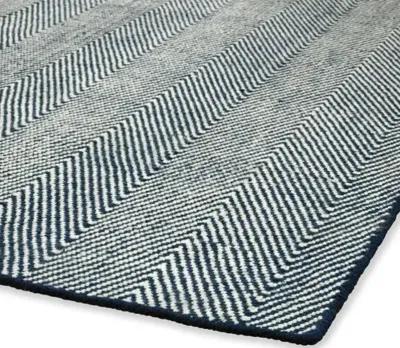 Onika Outdoor Handwoven Rug - Navy - Blue - Blue