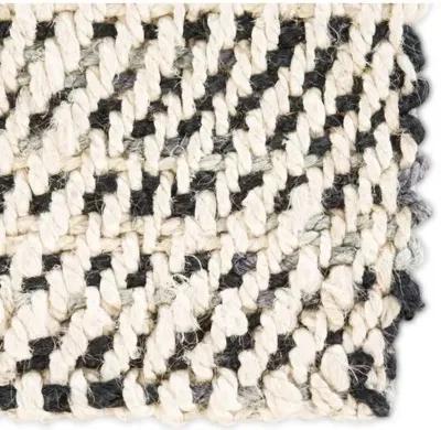 Latimer Jute Rug - White/Black - Ivory - Ivory