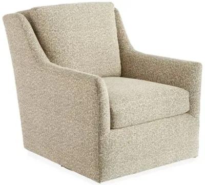 Eckford Swivel Chair - Ivory/Gray - Massoud