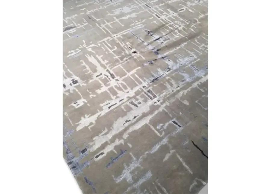 9'x12' Diamond Hand-Knotted Rug - Gray - F.J. Kashanian - Gray