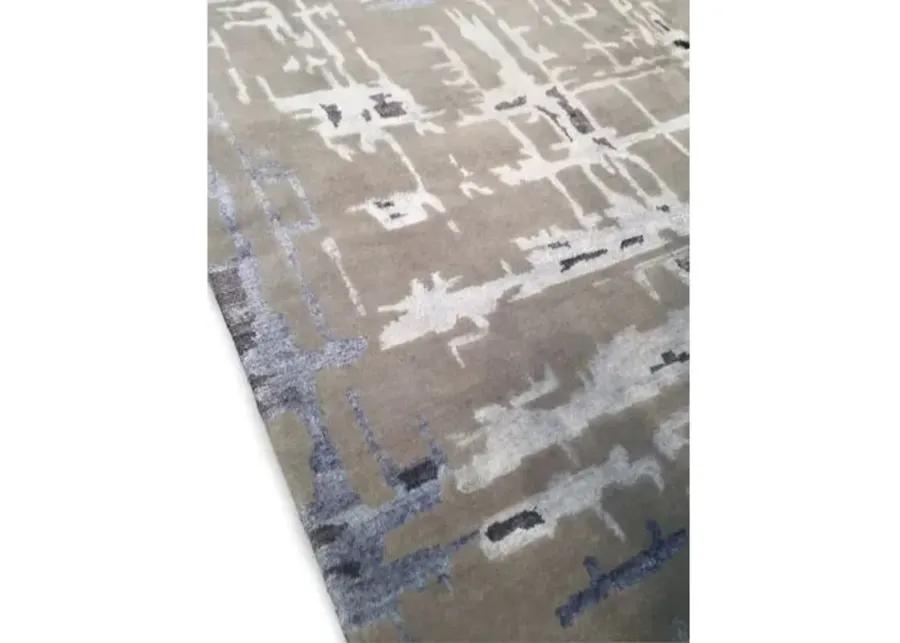 9'x12' Diamond Hand-Knotted Rug - Gray - F.J. Kashanian - Gray