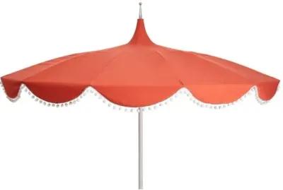 Dani Pom-Pom Patio Umbrella - Melon - Orange