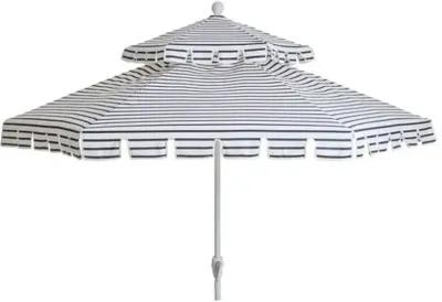 Poppy Two-Tier Patio Umbrella - Indigo - Blue