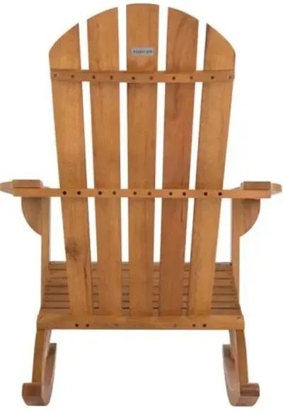 Bria Outdoor Adirondack Rocking Chair - Natural - Brown