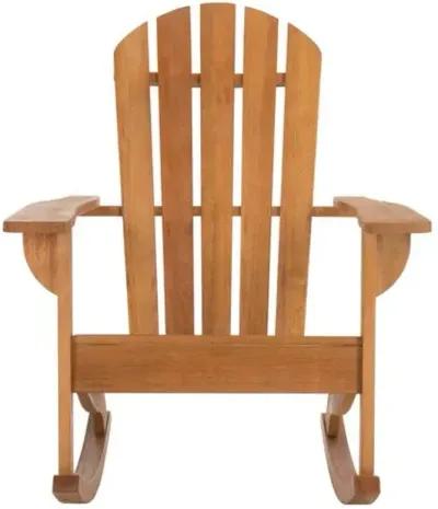 Bria Outdoor Adirondack Rocking Chair - Natural - Brown