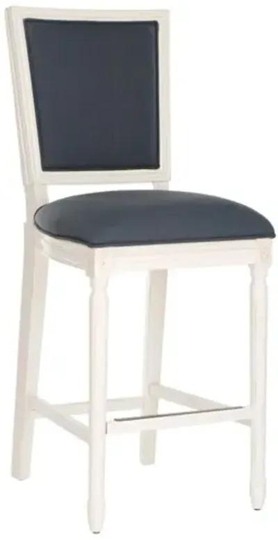 Set of 2 Avignon Barstools - Navy Linen - Blue