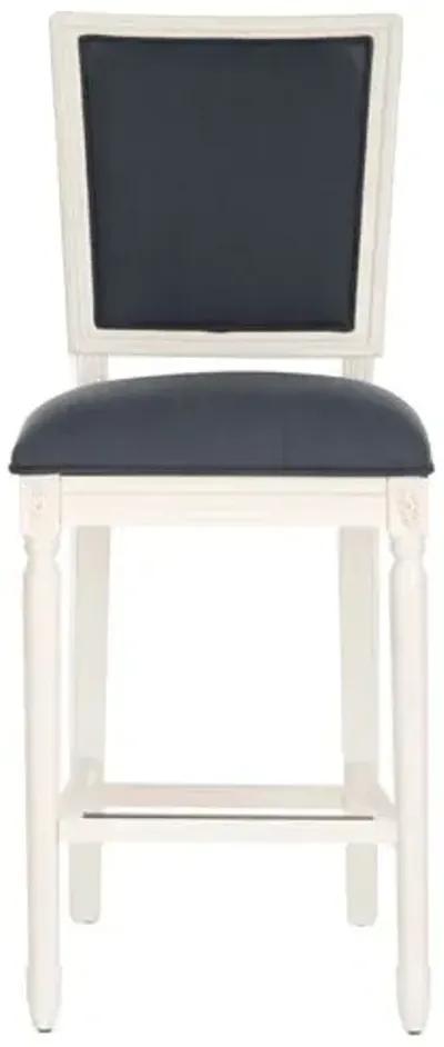 Set of 2 Avignon Barstools - Navy Linen - Blue