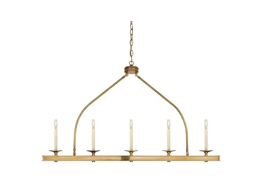 Visual Comfort - Launceton Linear Pendant - Antique Brass - Gold