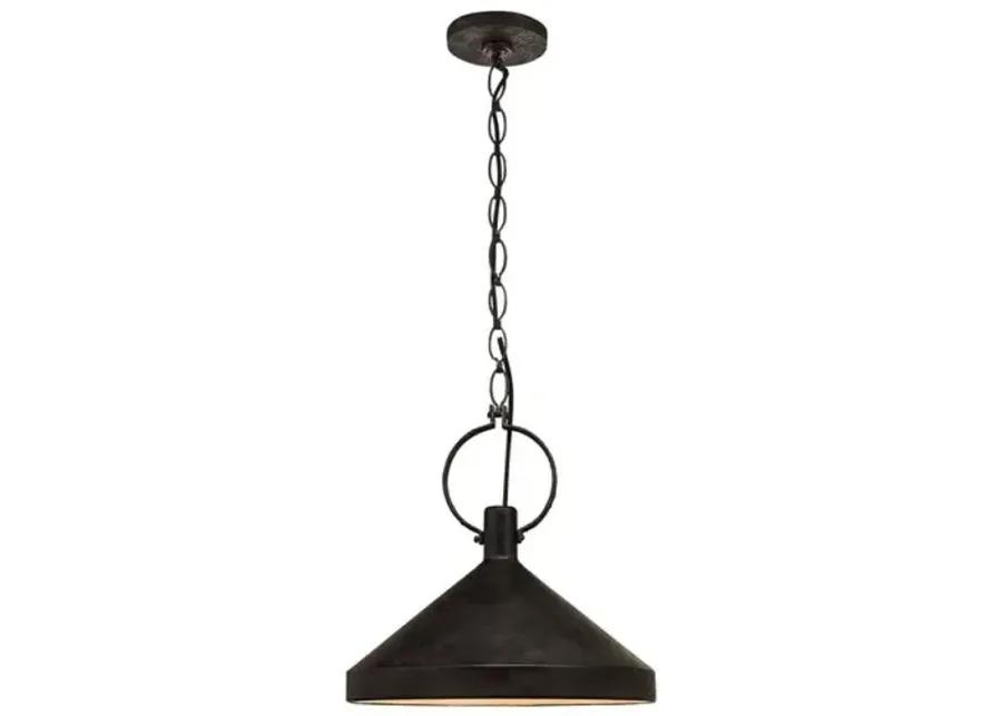 Visual Comfort - Limoges Large Pendant - Aged Iron - Black