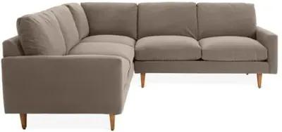 Onslow Velvet Sectional - Brown