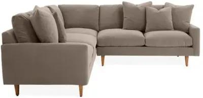 Onslow Velvet Sectional - Brown