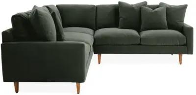 Onslow Velvet Sectional - Green