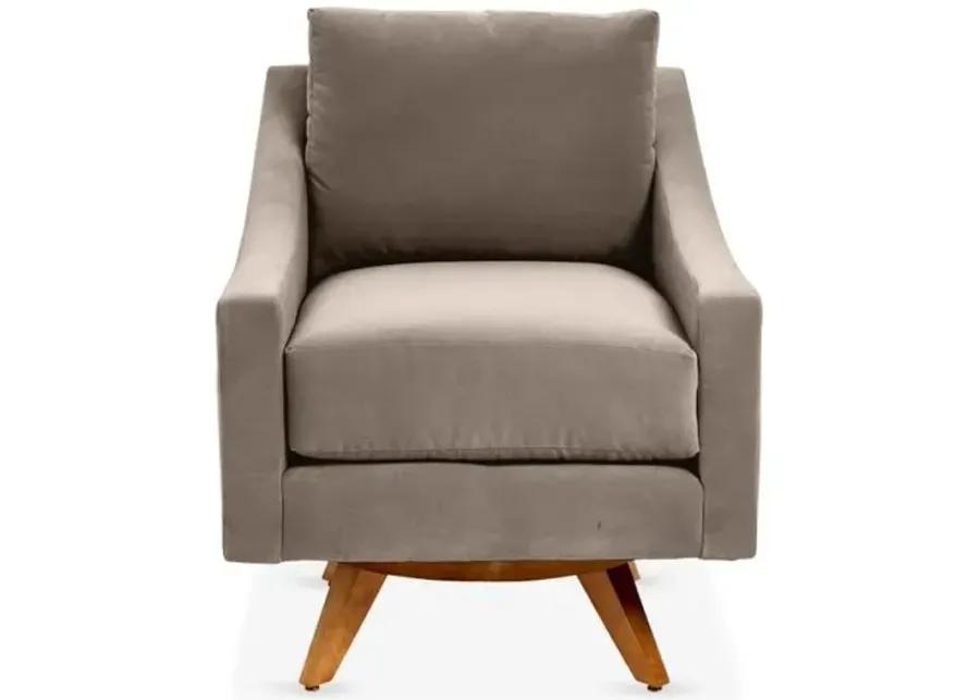 Nash Velvet Swivel Chair